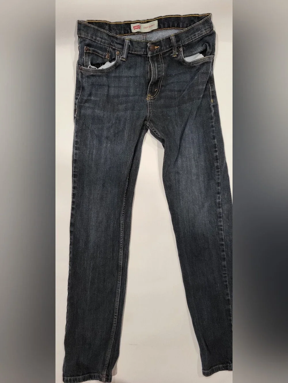 Levi's Mens Blackened Blue Skinny Jeans